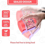 10oz Soup Thermo for Hot Food Kids,Lunch Thermo Kids Food Jar with Spoon Hot Insulated Food Containers,Leak Proof Stainless Steel Wide Mouth Lunch Food Thermo Jar for School(Pink-Flamingo)