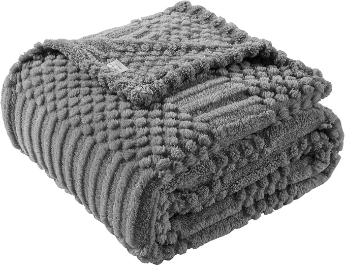 Grey Throw Blanket by LUSSENAHOME