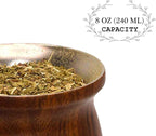 LA FEE Yerba Mate Natural Gourd/Tea Cup Set Brown (Original Traditional Mate Cup - 8 Ounces)，Includes Yerba Mate Straw & Cleaning Brush，Stainless Steel | Double-Walled | Easy to Clean (Brown)