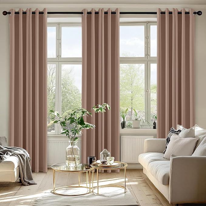 MIULEE Blackout Curtains for Bedroom 2 Panels 40 x 72 Inch Long Cappuccino | - Image 6