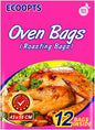 ECOOPTS Turkey Oven Bags Large Size Oven Cooking Roasting Bags for Chicken Meat Ham Seafood Vegetable - 12 Bags (17 x 21.6 IN)