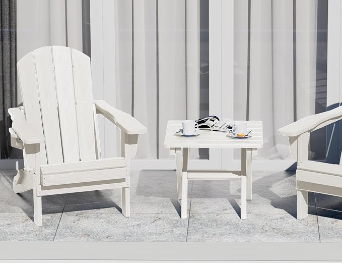 SERWALL Folding Outdoor Side Table Set of 4, Small Adirondack Side Table - Image 9
