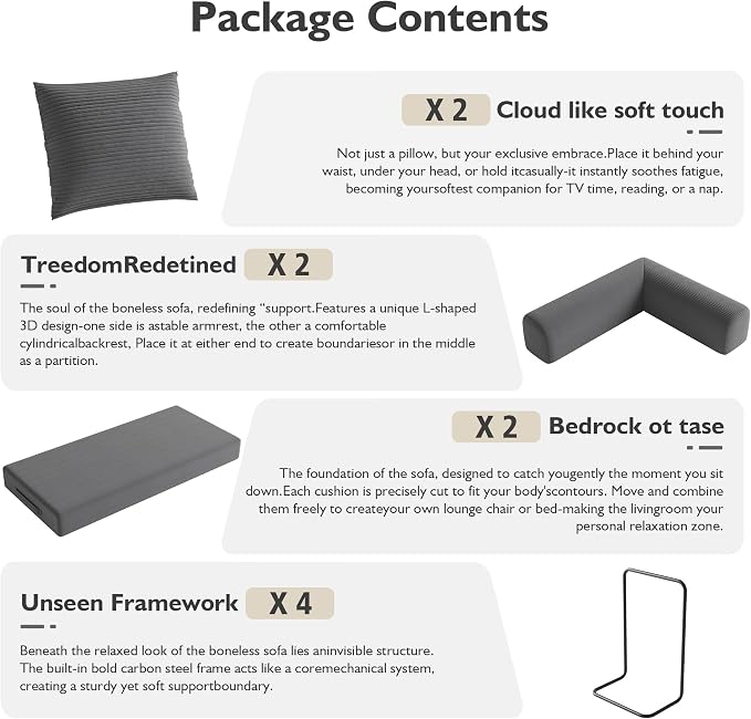 79in Convertible Sofa Bed, Corduroy Boneless Couch Bed, Futon Sleeper Sofa Pull - Image 6