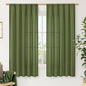 Light Filtering Linen Curtains 63 inches Long by LAMIT