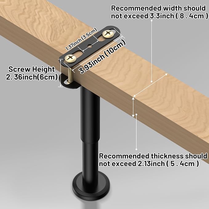 Wlrrcwdttc 4 Pcs Adjustable Height Bed Support Legs 10-17 inch, Bed Frame - Image 6