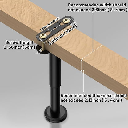 Wlrrcwdttc 2 Pcs Adjustable Height Bed Support Legs 7.08-12.6 inch, Bed Frame - Image 6