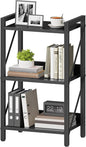 HOOBRO Bookshelf, 3-Tier Industrial Bookcase, Book Shelf Storage Organizer by HOOBRO