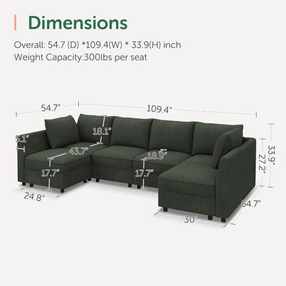 HONBAY Modular Sectional Sofa Couch - Image 2