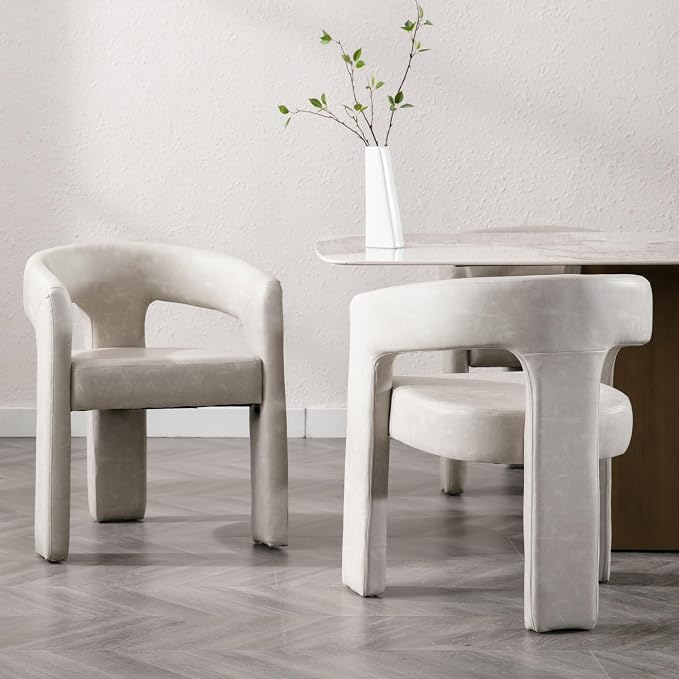 BESTANO Modern PU Leather Upholstered Dining Chairs - Image 4