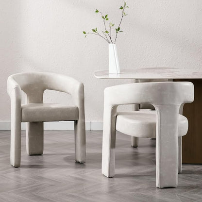 BESTANO Modern PU Leather Upholstered Dining Chairs - Image 4