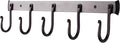 RTZEN Wall Mount Hook Set - Wrought Iron Decorative Rustic Metal Coat Hooks for Hanging - Handcrafted Classic Farmhouse Wall Mounted Black Hooks for Towel Robe or Hat Hanging - 5 Hook Rack