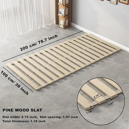 Roll-Up Japanese Floor Bed Frame, Breathable Moisture Resistant Support Board - Image 4