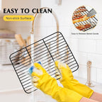 Cooling Baking Rack Set of 2, E-far 11.7” x 9” Non-stick Wire Racks for Oven Cooking Roasting Grilling Cookie Cake Bacon Meat Resting, Non-toxic & Easy to Clean