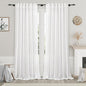 White Linen Curtains 90 Inches Long by Nanspring
