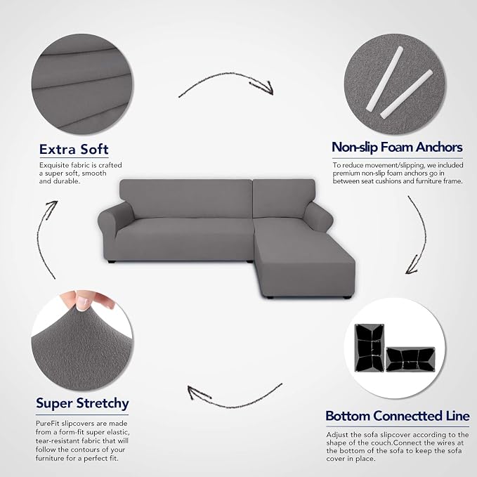 PureFit Super Stretch Sectional Couch Covers - Image 3