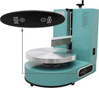 TECHTONGDA Cake Decorating Coating Machine Cream Spreading Automatic Frosting Turntable with Graduated Scraper 60-320RPM Rotating Speed for 6-14inch Cakes Green
