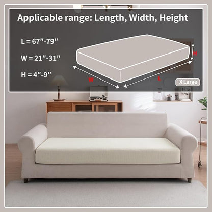 OHSIO Sectional Couch Covers, Wear Resistant Stretch Sofa Covers Washable Soft - Image 2