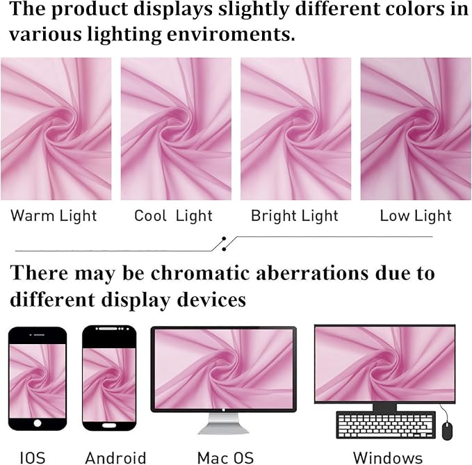 Light Pink Sheer Curtains 78 Inches Long 2 Panels Set, Soft Voile Light - Image 8