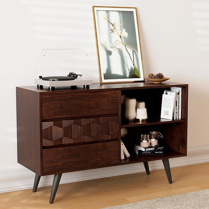 Bme Georgina 45 Inch Solid Wood TV Stand, Under 10 Minutes Assembly - Image 4