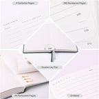 &And Per Se Lined Journal Notebook, 365 Pages, A5, 5.7'' x 8'' 100GSM Thick Paper, Journals for Writing, Hardcover Notebooks for Women Men (Green)
