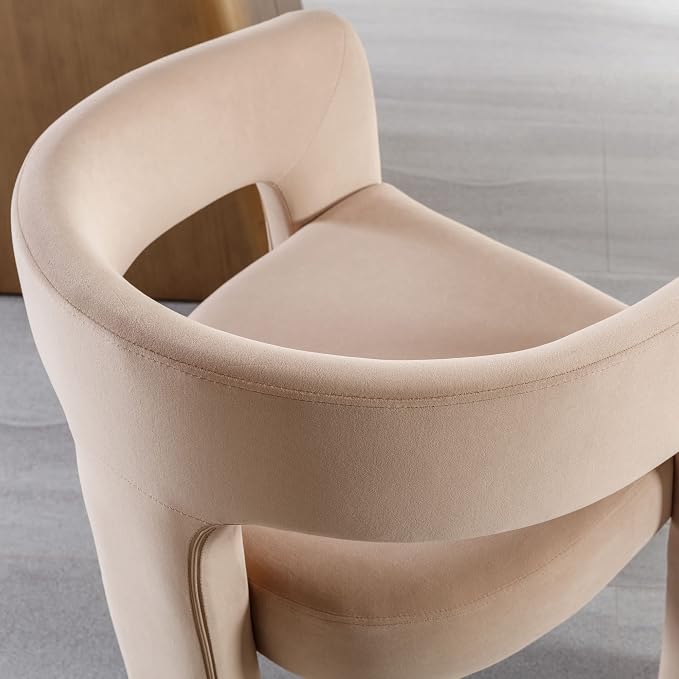 BESTANO Modern Velvet Fabric Upholstered Dining Chairs - Image 5