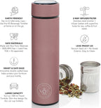 Teabloom - The ORIGINAL All-Brew Travel Tumbler & Thermos | OPRAH’s Favorite | 16oz/480ml Stainless Steel Insulated Water Bottle/Tea Flask/Cold Brew Coffee Mug