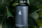 HYDRO CELL Stainless Steel Insulated Water Bottle with Straw - For Cold & Hot Drinks - Metal Vacuum Flask with Screw Cap and Modern Leakproof Sport Thermos for Adults (Graphite 64oz)