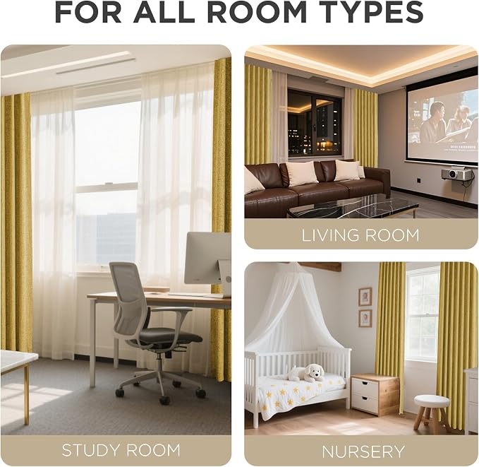 Joydeco Linen Blackout Curtains - Image 8
