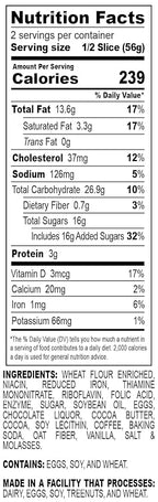 Nadel - Naturally Delicious Cappuccino Chocolate Chip bread, Lunch snack breakfast bars coffee cake, Natural fresh brand mocha chocolate cake 8 pack