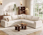 ABCASA Oversized Modular V Shaped Sectional Couches by ABCASA
