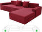 ZNSAYOTX Sectional Couch Covers, Stretch Jacquard Slipcovers by ZNSAYOTX