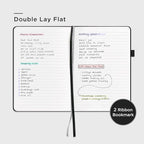 &And Per Se Lined Journal Notebook (5 Packs), 160 Pages, A5 5.7 x 8 inches College Ruled Thick Paper Notebook Journals for Writing, Hardcover Notebooks for Women Men Office School (Black)