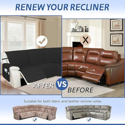 Arfntevss Recliner Sectional Couch Covers 1OO% Waterproof L Shape Sofa Cover - Image 6