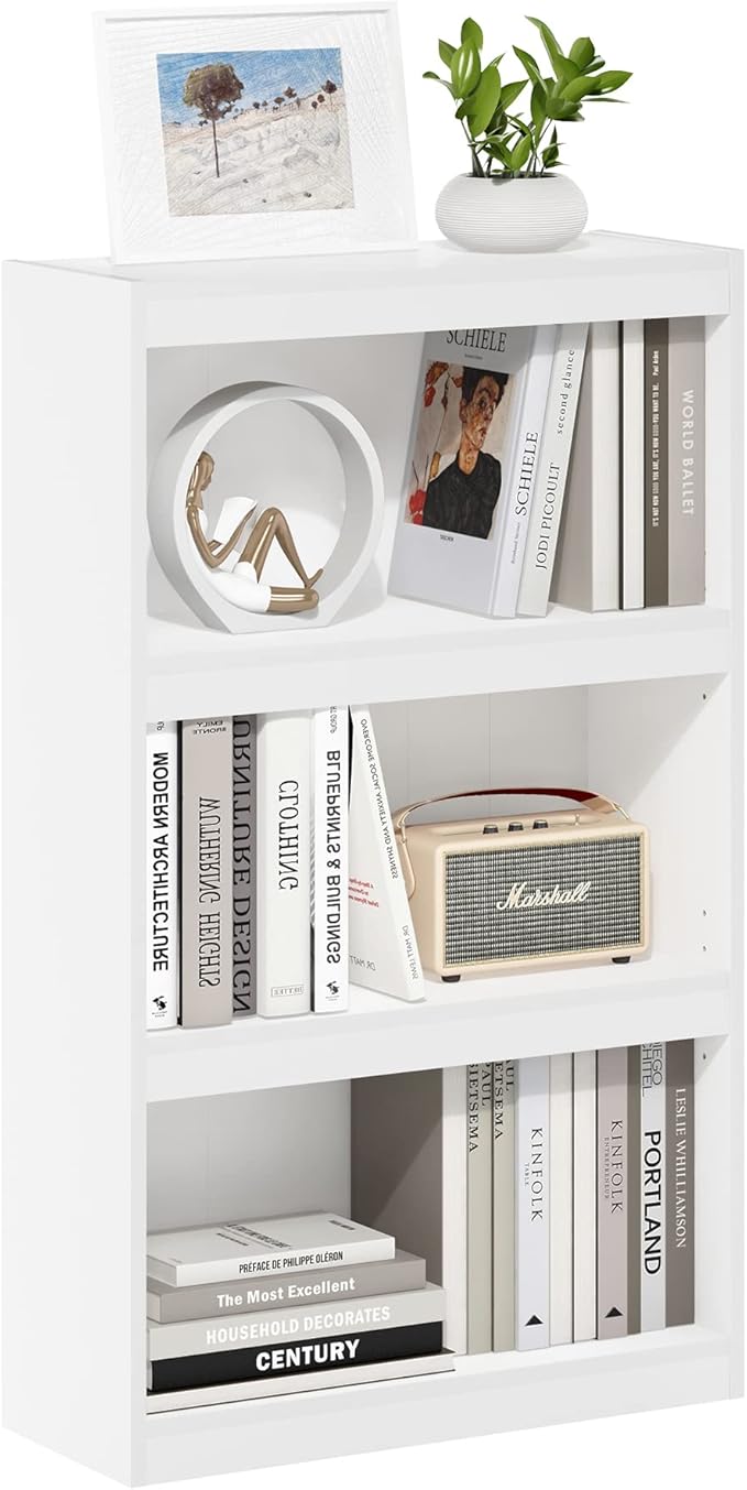 Furinno Jaya Enhanced Home Bookcase 3-Tier Adjustable Bookshelf by Furinno-FitsYourSpaceFitsYourBudget