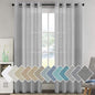 H.VERSAILTEX Linen Curtains Natural Linen Semi-Sheer Curtains 2 Panels Nickel by HVERSAILTEX