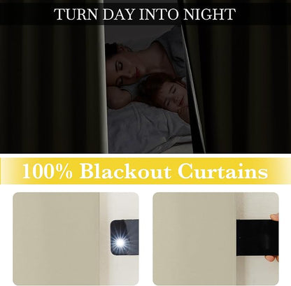 NICETOWN 100% Blackout Curtains 96 inches Long, Grommet Lightweight Easy to - Image 5