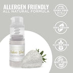 Bakell - White Tinker Dust (4g, 1x Mini Spray Pump) Edible Glitter for Food, Desserts, and Beverages!
