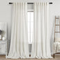 Beige White Linen Curtains 108 Inches Long by Nanspring