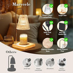 Candle Warmer Lamp with Timer, Vintage Amber Nightstand Candle Warming Lamp for Home Room Decor, Dimmable Wax Warmer for Jar Candles, Wedding Registry Gifts for Women Couples 2025