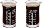 Ackers Shot Glass Etching Scale Measuring Cup 3 Ounce/90ML Liquid Heavy High Espresso Glass Cup