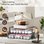 Spacrea K Cup Holder Organizer, Coffee Pod Holder for Countertop with 2 Tier Sliding Storage Drawer and Coffee Accessories Holder, 63 Large Capacity or 80 Small Capsules, Home Kitchen