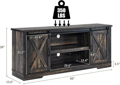 AMERLIFE 66" Farmhouse TV Stand - Image 2