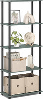 Furinno Turn-N-Tube Storage Shelves, 5-Tier Book Shelf, Corner Shelf, Toolless by Furinno-FitsYourSpaceFitsYourBudget