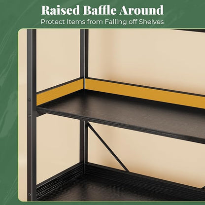 Huuger 6 Tier Bookshelf, Display Bookshelf - Image 7