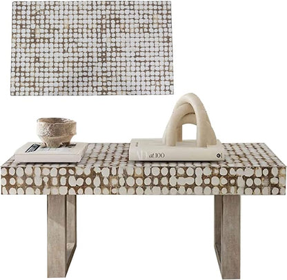 East at Main White Coffee Table – Handmade Accent Table - Image 9