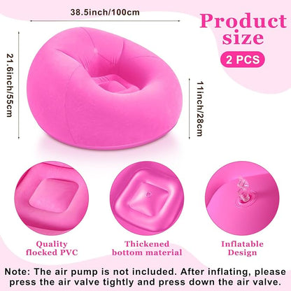 Realspring Inflatable Bean Bag Chairs Outdoor Blow up Camping Chairs Inflatable - Image 3