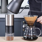 SOTECH Outdoor Coffee Hand Brewing Set Easy Operate Portable Travel Bag With Electric Grinder Hand Brewing Pot 850Ml For Outdoor Camping Rv Hiking Picnic (Coffee Set For 2 Cups)