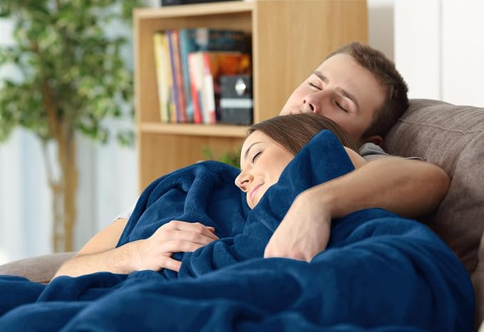 Utopia Bedding Ultra Soft Fleece Bed Blanket Queen Size Navy | Microfiber Plush - Image 6