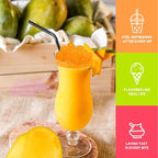 Fanale Mango Popping Boba Pearls, Vegan, Non GMO, Gluten Free, Fat Free, Perfect for Bubble Tea, Smoothies, Ice Cream, Desserts, and Beverages.