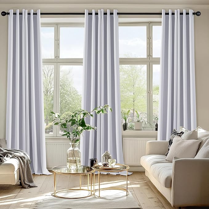 MIULEE Blackout Curtains for Bedroom 2 Panels 40x90 Inch Long Greyish White | - Image 6